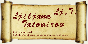 Ljiljana Tatomirov vizit kartica